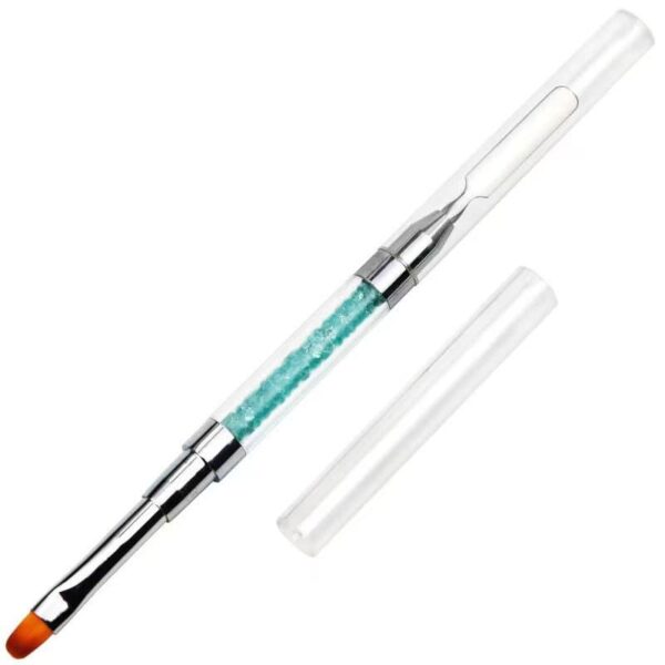 Nail Art Brush Spatula Drawing Painting Line Pen Liner Gradient Flat Round Builder Extension Metal French Manicure Tools - Image 5