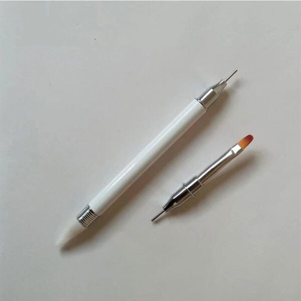 3-in-1 Nail Art Stippling & Removal Replacement Pen Dual Tip Stippling Pen Embossing Pen Metal Tip Stippling Tool - Image 2