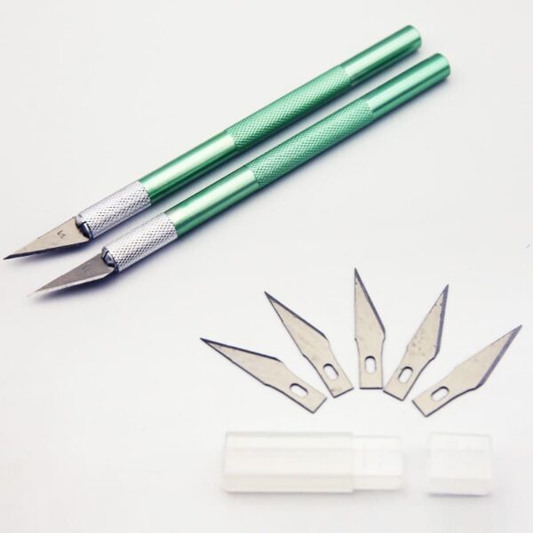 Metal Handle Hobby Knife Cutter Pen Carving Repair DIY Tool - Image 3