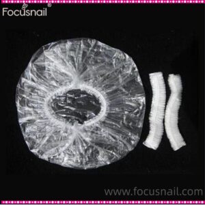 Hair Processing Caps, Disposable Plastic Shower Caps 100 Pack, Clear Elastic Band Bath Cap for for Perms, Coloring and Conditioners