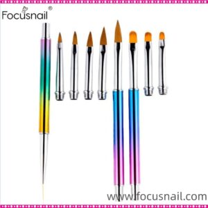 Nail art sculpture pen 5pcs removable nail polish carving brush