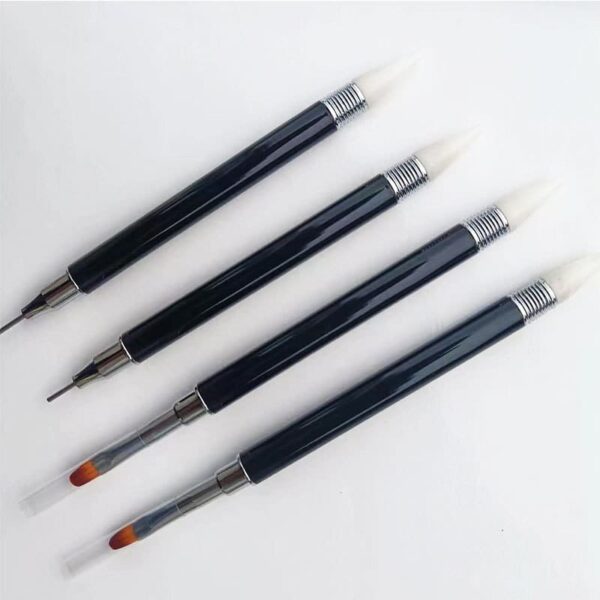 3-in-1 Nail Art Stippling & Removal Replacement Pen Dual Tip Stippling Pen Embossing Pen Metal Tip Stippling Tool - Image 5