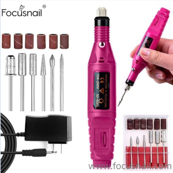 Nail Art Drill Kit, Electric Nail Drill Manicure Filer Kit Nail Buffer Machine Professional