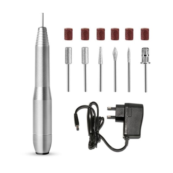 Nail Art Drill Kit, Electric Nail Drill Manicure Filer Kit Nail Buffer Machine Professional - Image 2
