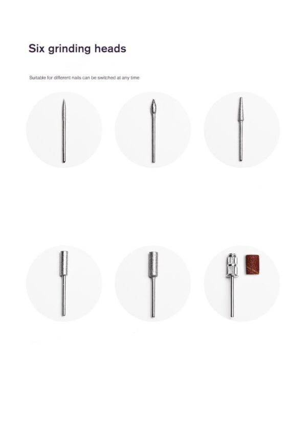 Nail Art Drill Kit, Electric Nail Drill Manicure Filer Kit Nail Buffer Machine Professional - Image 3