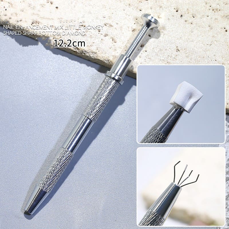 4-Claw Nail Sponge Reacher Grabber Pickup Tool Metal Grabber Reacher Tool 50Pcs Colorful Mini Nail Sponges - Image 5