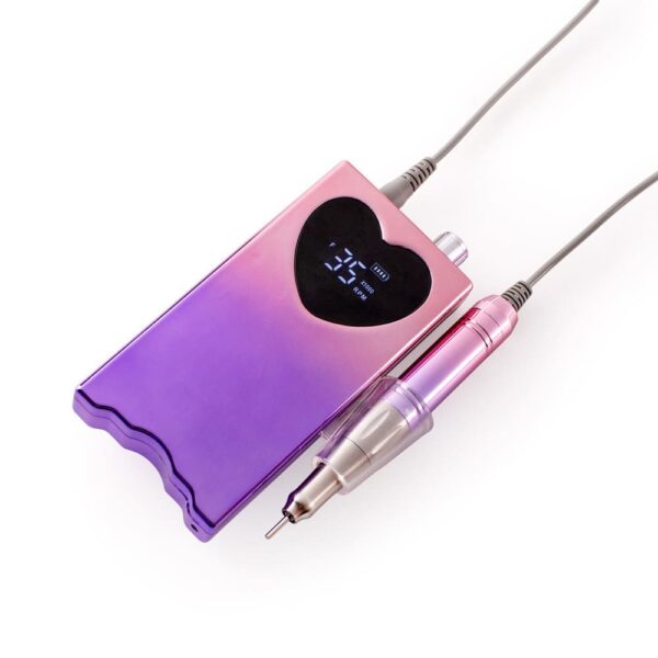 Electric Nail Machine, Portable, 35000 RPM, Nail Drill Machine, Rechargeable Nail Drill, Heart Engraved Nail Cuticle Machine, Acrylic Nail Drill Equipment, Electric Nail Care Set - Image 2