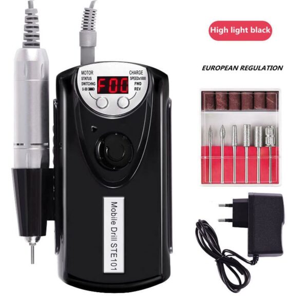 Electric Nail File Nail Drill Machine Portable Rechargeable Electric Nail Drill Pen Nail Gel Polisher Nail Art Equipment Nail Tool for Natural Nail, Gel Polish - Image 2