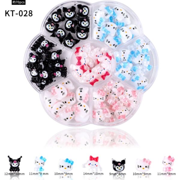 Nail Charms Nail Art Stickers Kawaii Nail Charms Slime Charms 3D Nail Art Charms Flatback Resin Charms - Image 5