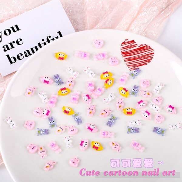 Nail Charms Nail Art Stickers Kawaii Nail Charms Slime Charms 3D Nail Art Charms Flatback Resin Charms - Image 4