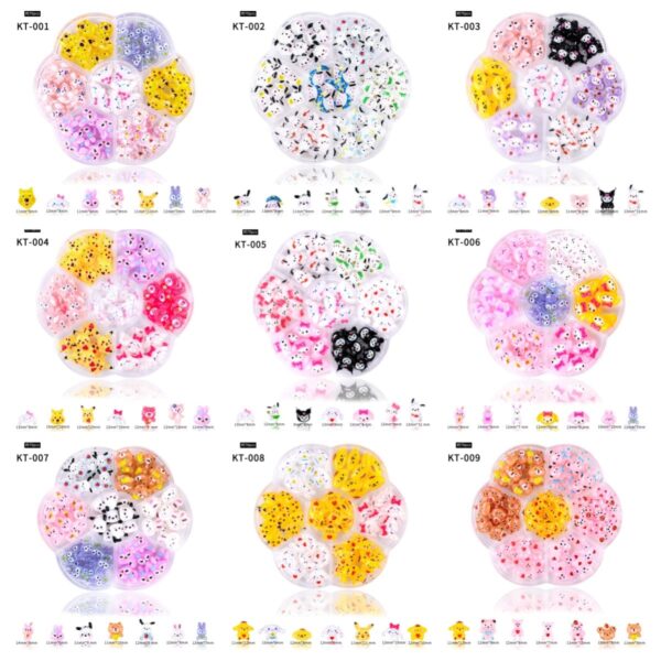 Nail Charms Nail Art Stickers Kawaii Nail Charms Slime Charms 3D Nail Art Charms Flatback Resin Charms - Image 8