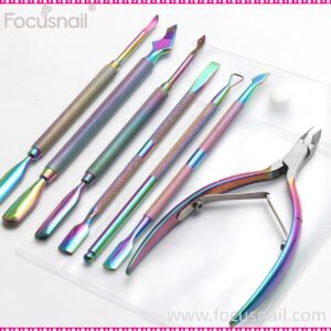 Remove dead skin steel push nail planer nail clippers stainless steel color steel nail tool
