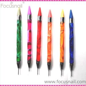 Dual Ended Acrylic Handle Nail Art Dotting Pen Nail Rhinestones Stones Wax Picker Tip Pen