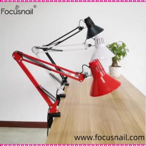 Height Adjustable Metal Swing Arm Desk Lamp with Fixture Architectural Gooseneck Desk Lamp for Study Reading Room
