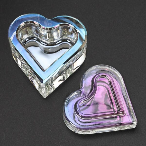 Heart Shape Dappen Dish Nail Crystal Clear Bowl Wash Cup Storage Powder Liquid Acrylic Monomer Dappen Dish - Image 6