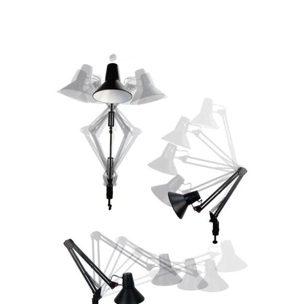 Height Adjustable Metal Swing Arm Desk Lamp with Fixture Architectural Gooseneck Desk Lamp for Study Reading Room - Image 4