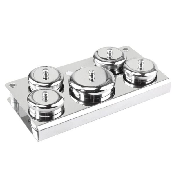 5pcs Stainless Steel Acrylic Nail Tips Cup Dappen Dish Liquid Powder Holder Container Equipment - Image 2