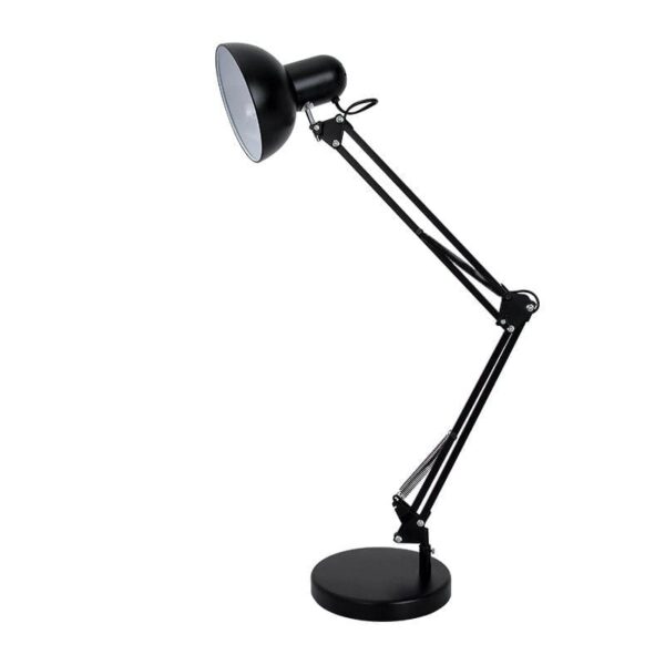 LED Swing Arm Desk Lamp, Adjustable Architect Reading Lamp, Metal Table Lamps Bedside Nightstand Lamp with E27 Bulb, Eye Protection for Study Work Office Crafts,Red - Image 3