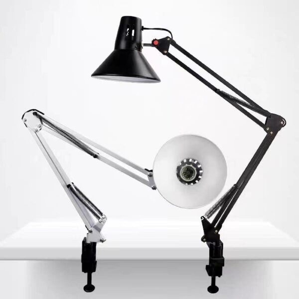 Height Adjustable Metal Swing Arm Desk Lamp with Fixture Architectural Gooseneck Desk Lamp for Study Reading Room - Image 3