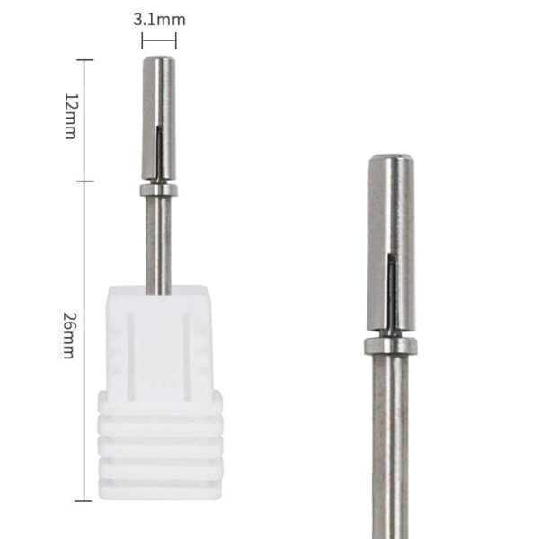 Nail Polishing Drill Bit Bearing Replaceable Polishing Ring Tungsten Steel Shaft Remove Nail Glue Remove Cuticle - Image 3