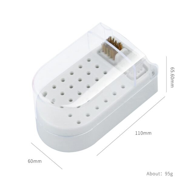 Nail Drill Bit Holder 30 Holes Drill Bit Holder for Nail Dust Proof Acrylic Nail Drill Holder Storage Box Container Nail Drill Bit Storage Box Nail Drill Bit Display Stand Nail Drill Bit Rack 30 - Image 5