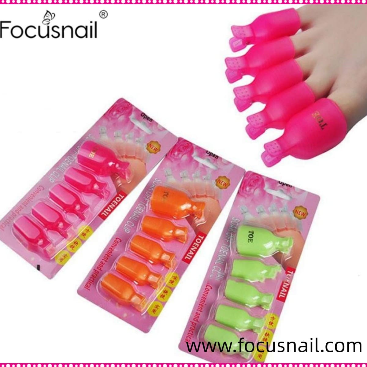 Reusable Soaking Toenail Clips Set of 5