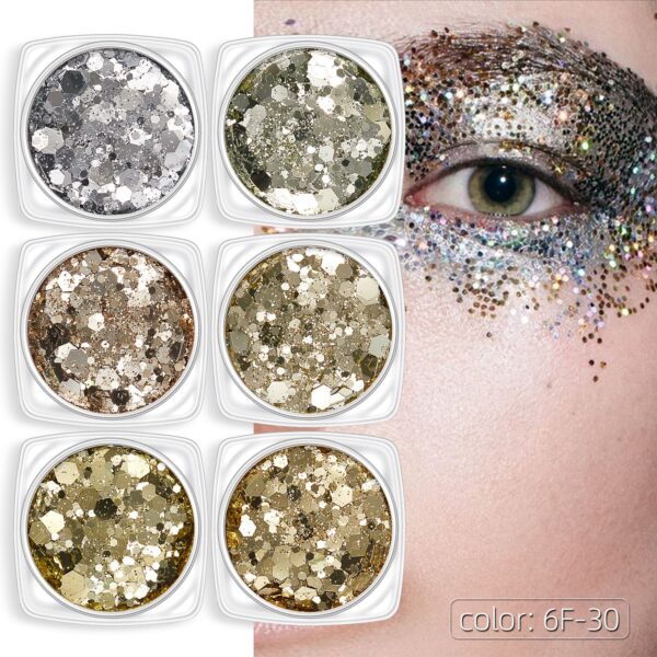 Nail Glitter Set of  Resin Enclosed Parts Face/Body Makeup Halloween Christmas Party - Image 6