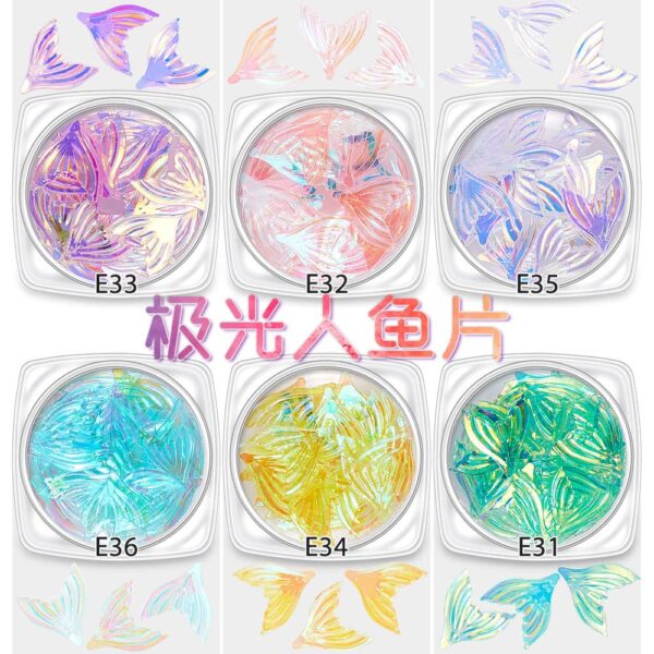 Nail Glitter Set of  Resin Enclosed Parts Face/Body Makeup Halloween Christmas Party - Image 8