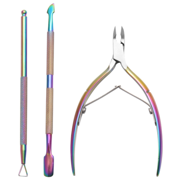 Remove dead skin steel push nail planer nail clippers stainless steel color steel nail tool - Image 4