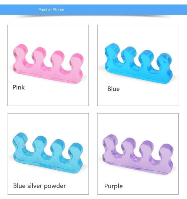 Toe Separators for Nail Polish, Toe Spacers Gel Toe Separator Toe Dividers Pedicure for Toenail Finger Tools 4 Colors - Image 6