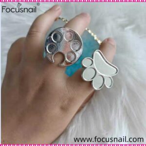 Alloy Plate Nail Art Color Palette Grafting Plate Ring For Nail Painting Polish Finger Ring Mixing Color Palette Nail tools