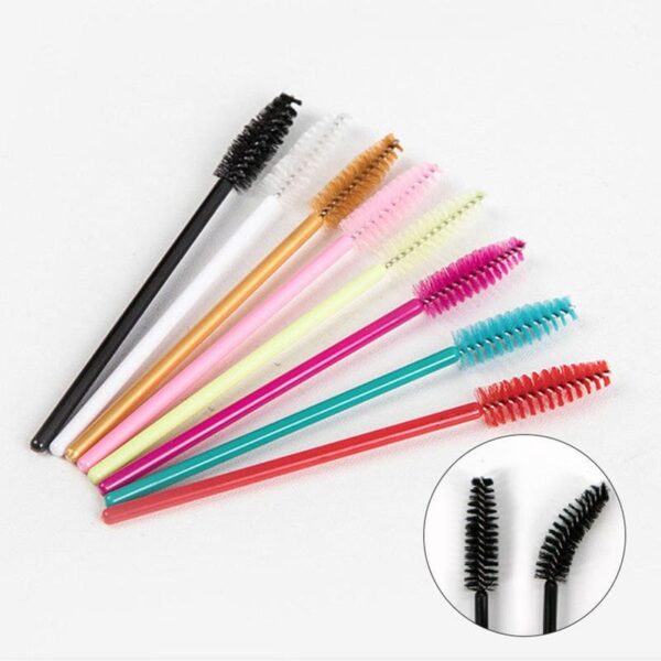 Disposable Plastic Handle Nylon Mascara Brush Eyelash Extension Micro Brush - Image 3