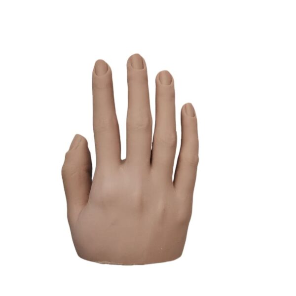 Nail art silicone practice hand flexi finger produce nail mannequin trainer silicone training nail hand tool - Image 5
