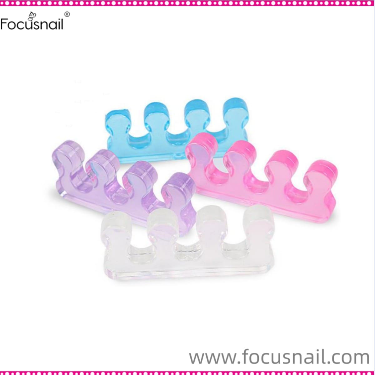 Toe Separators for Nail Polish, Toe Spacers Gel Toe Separator Toe Dividers Pedicure for Toenail Finger Tools 4 Colors