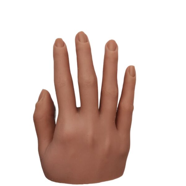 Nail art silicone practice hand flexi finger produce nail mannequin trainer silicone training nail hand tool - Image 2