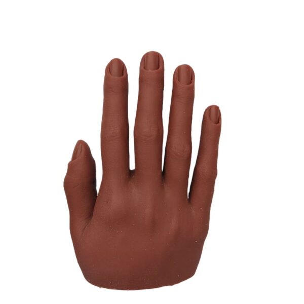 Nail art silicone practice hand flexi finger produce nail mannequin trainer silicone training nail hand tool - Image 3
