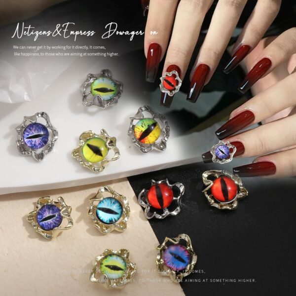 Hell Demon Mens Chinese Dragon Claw Gothic Punk Halloween nail Accessories - Image 2