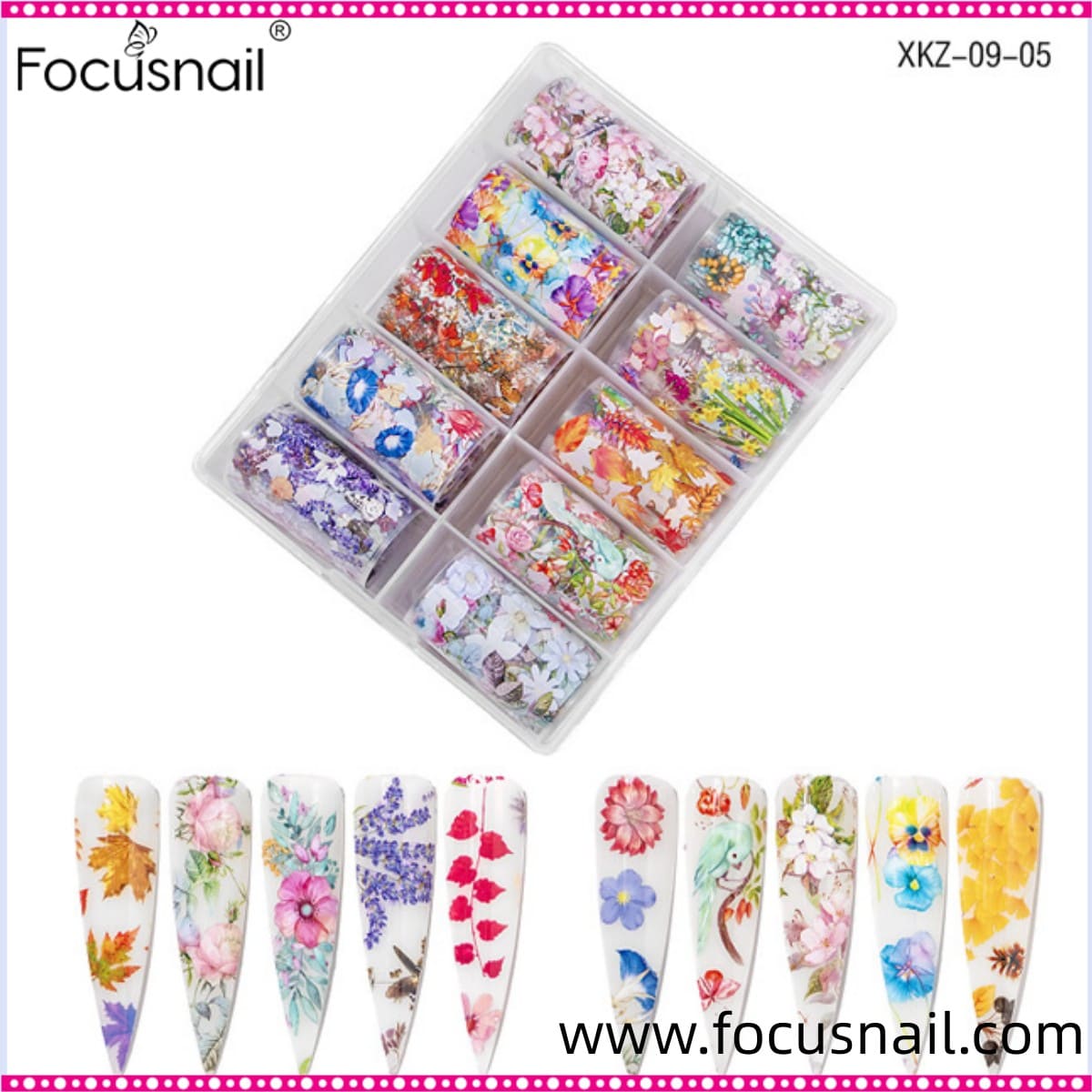 2020 New Foil Explosion Nail Art 3D Stickers Transfer Sticker designer nail foil