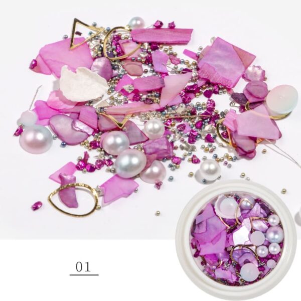 new fashion sea series nail art stud 3d alloy gold mermaid & starfish & shell star nail art decoration - Image 9