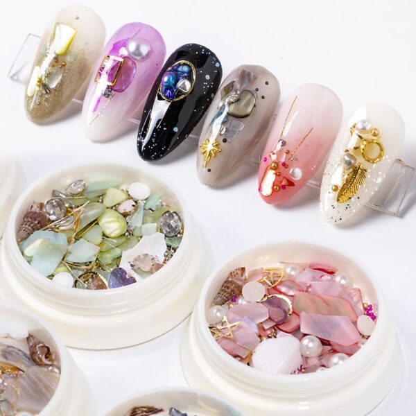 new fashion sea series nail art stud 3d alloy gold mermaid & starfish & shell star nail art decoration - Image 7