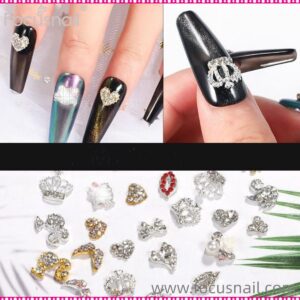 wholesale nail jewley head heart butterfly lip kawaii luxury logo nail charms