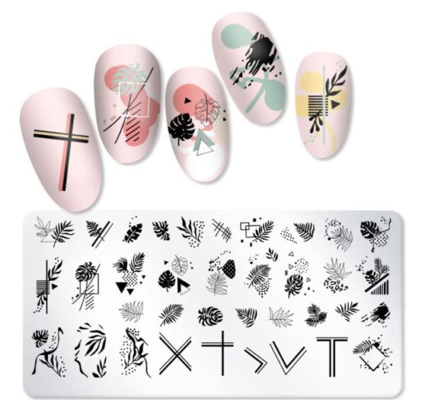 Summer Season style nail art steel plate printing template nail art decoration printing mould painted steel plate nail pattern - Image 2