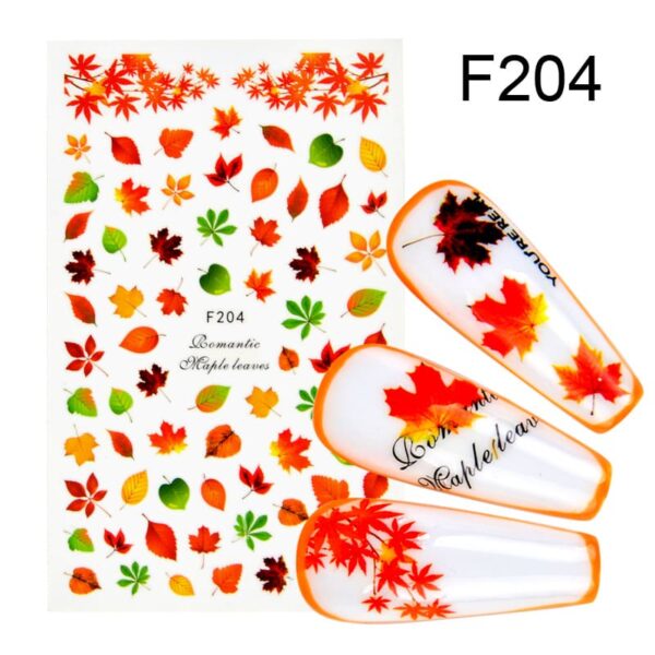 summer coconut tree nail water stickers autumn and winter autumn leaves nail transfer paper nail stickers - Image 7