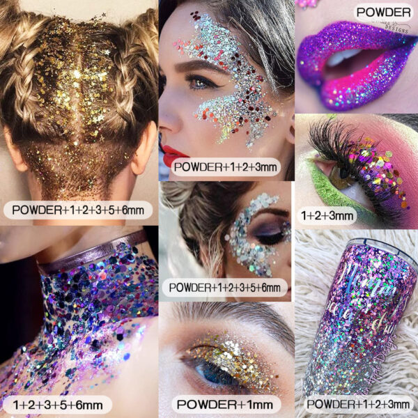 10g Reflective Prism Nail Slices Spangles Lridescent Crystal Sequins Hexagon Paillette Gorgeous Charm Diamond Decoration Flakes - Image 2