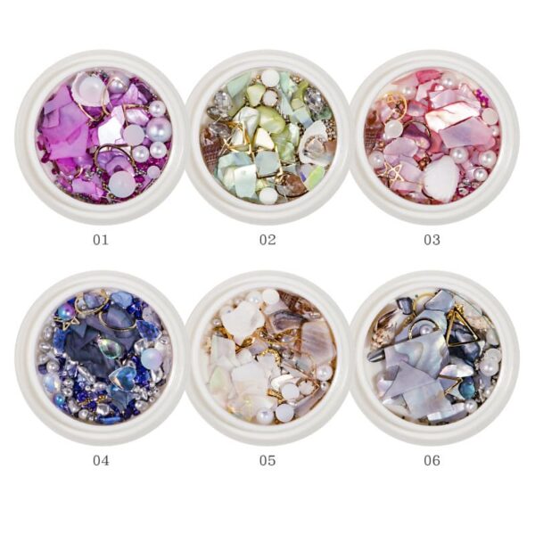 new fashion sea series nail art stud 3d alloy gold mermaid & starfish & shell star nail art decoration - Image 10