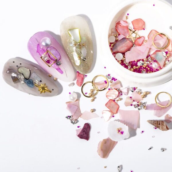 new fashion sea series nail art stud 3d alloy gold mermaid & starfish & shell star nail art decoration - Image 8