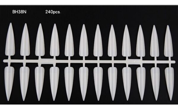 Refills Fingernail 240 pieces Hard nail art tips Extra long hard nail art display Gel polish color chart - Image 2