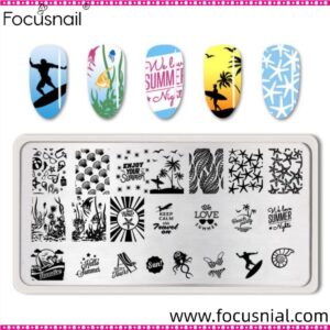 Summer Season style nail art steel plate printing template nail art decoration printing mould painted steel plate nail pattern
