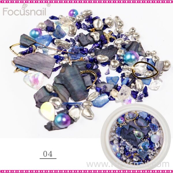 new fashion sea series nail art stud 3d alloy gold mermaid & starfish & shell star nail art decoration