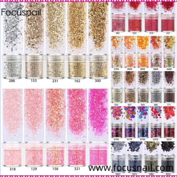 10g Reflective Prism Nail Slices Spangles Lridescent Crystal Sequins Hexagon Paillette Gorgeous Charm Diamond Decoration Flakes